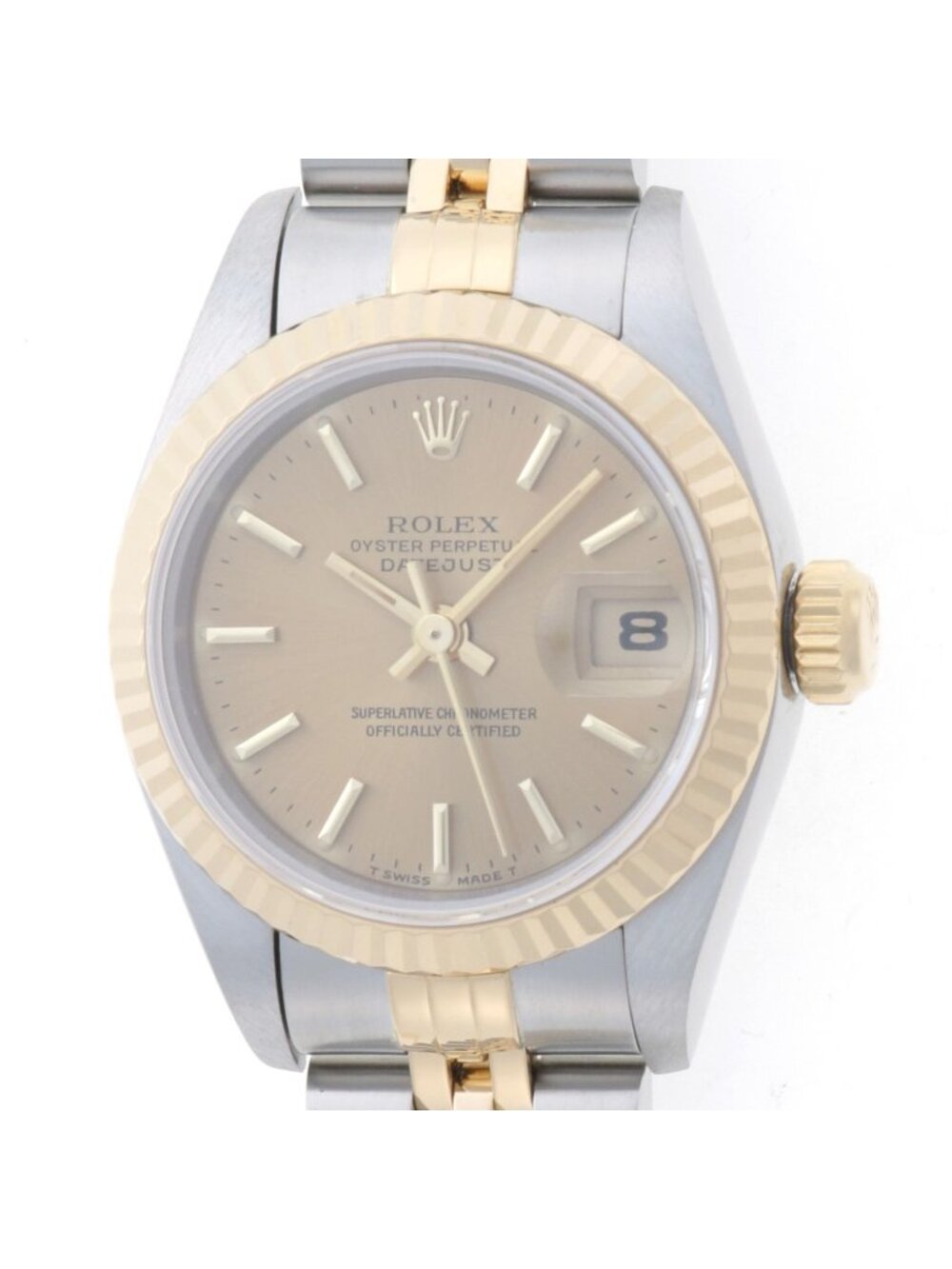 Rolex Datejust Champagne 18k Yellow Gold Stainless Steel Automatic
